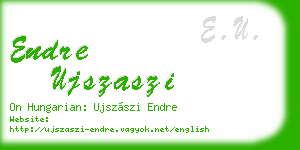 endre ujszaszi business card